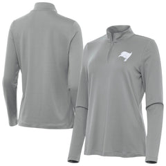 Tampa Bay Buccaneers Antigua Women's Reprocess Quarter-Zip Top Gray