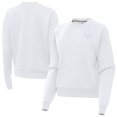 Jacksonville Jaguars Antigua Women's Victory Crew Pullover Sweatshirt White