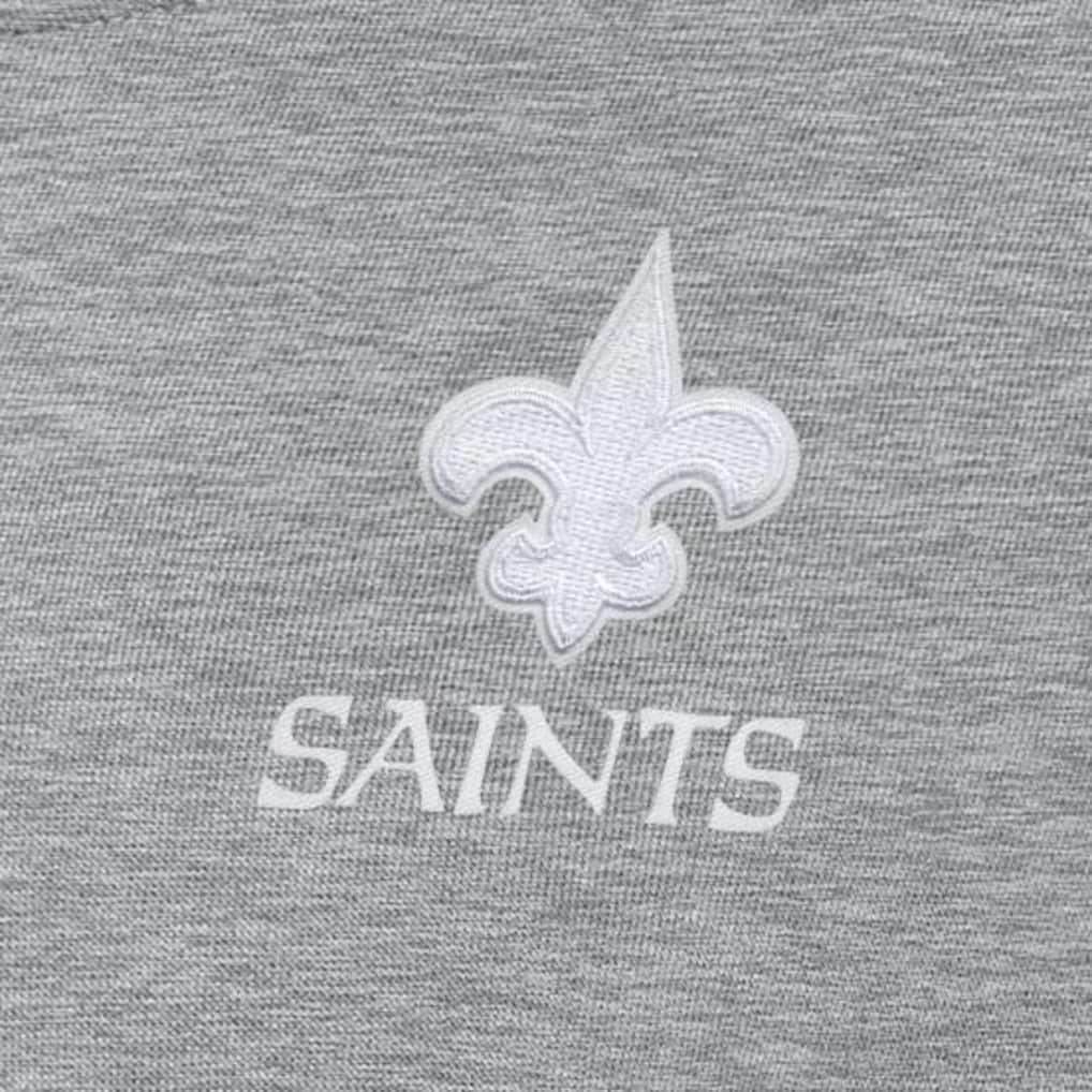 New Orleans Saints Antigua Women's Victory Crew Pullover Sweatshirt Heather Gray