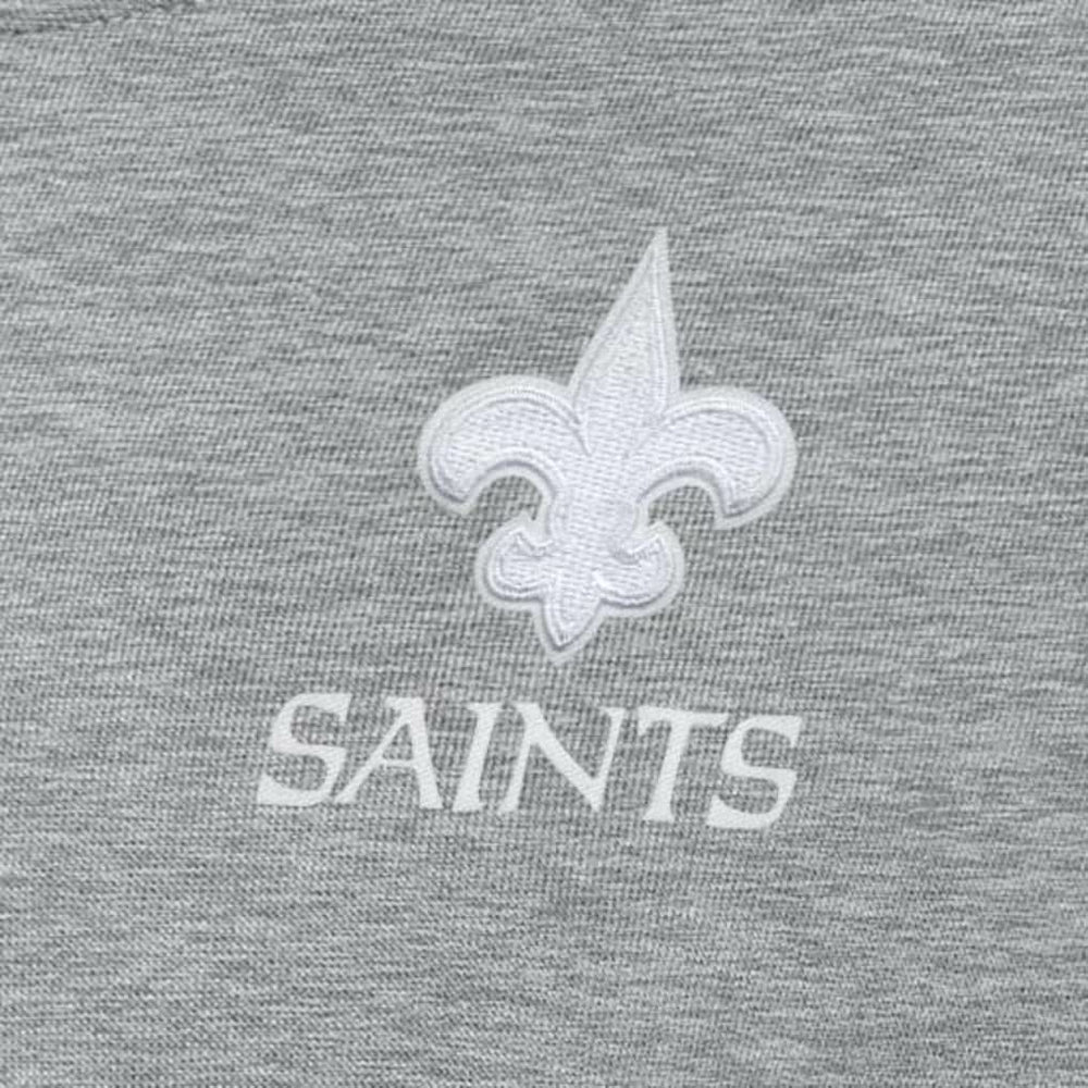 New Orleans Saints Antigua Women's Victory Crew Pullover Sweatshirt Heather Gray