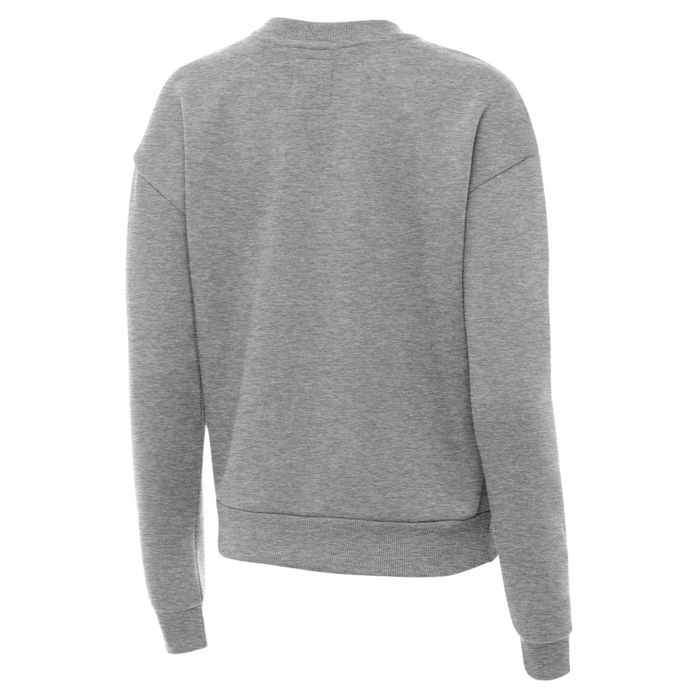 Jacksonville Jaguars Antigua Women's Victory Crew Pullover Sweatshirt Heather Gray