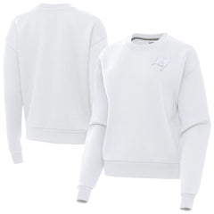 Tampa Bay Buccaneers Antigua Women's Victory Crew Pullover Sweatshirt White