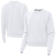 Washington Commanders Antigua Women's Victory Crew Pullover Sweatshirt White