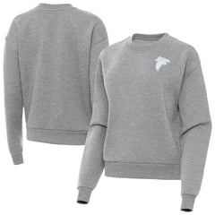 Atlanta Falcons Antigua Women's Victory Crew Pullover Sweatshirt Heather Gray