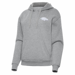 Baltimore Ravens Antigua Women's Victory Pullover Hoodie Heather Gray