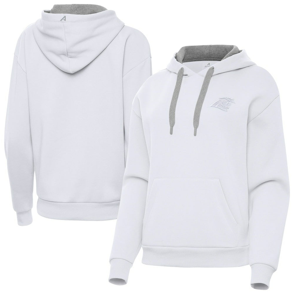 Carolina Panthers Antigua Women's Victory Pullover Hoodie White