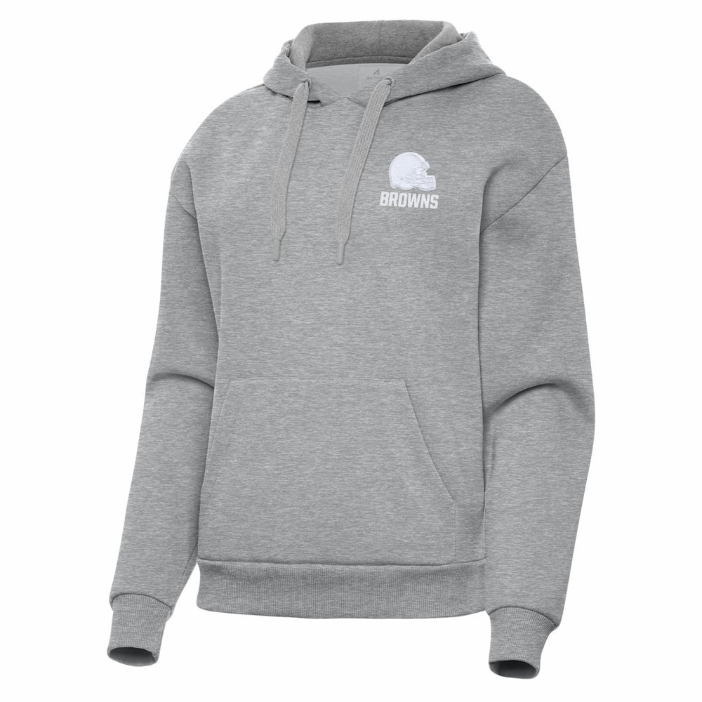 Cleveland Browns Antigua Women's Victory Pullover Hoodie Heather Gray
