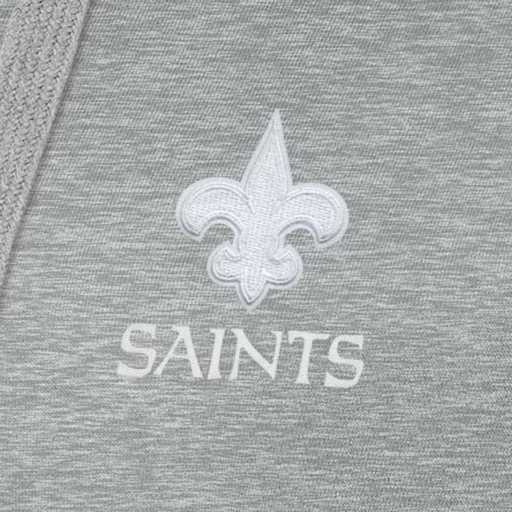 New Orleans Saints Antigua Women's Victory Pullover Hoodie Heather Gray
