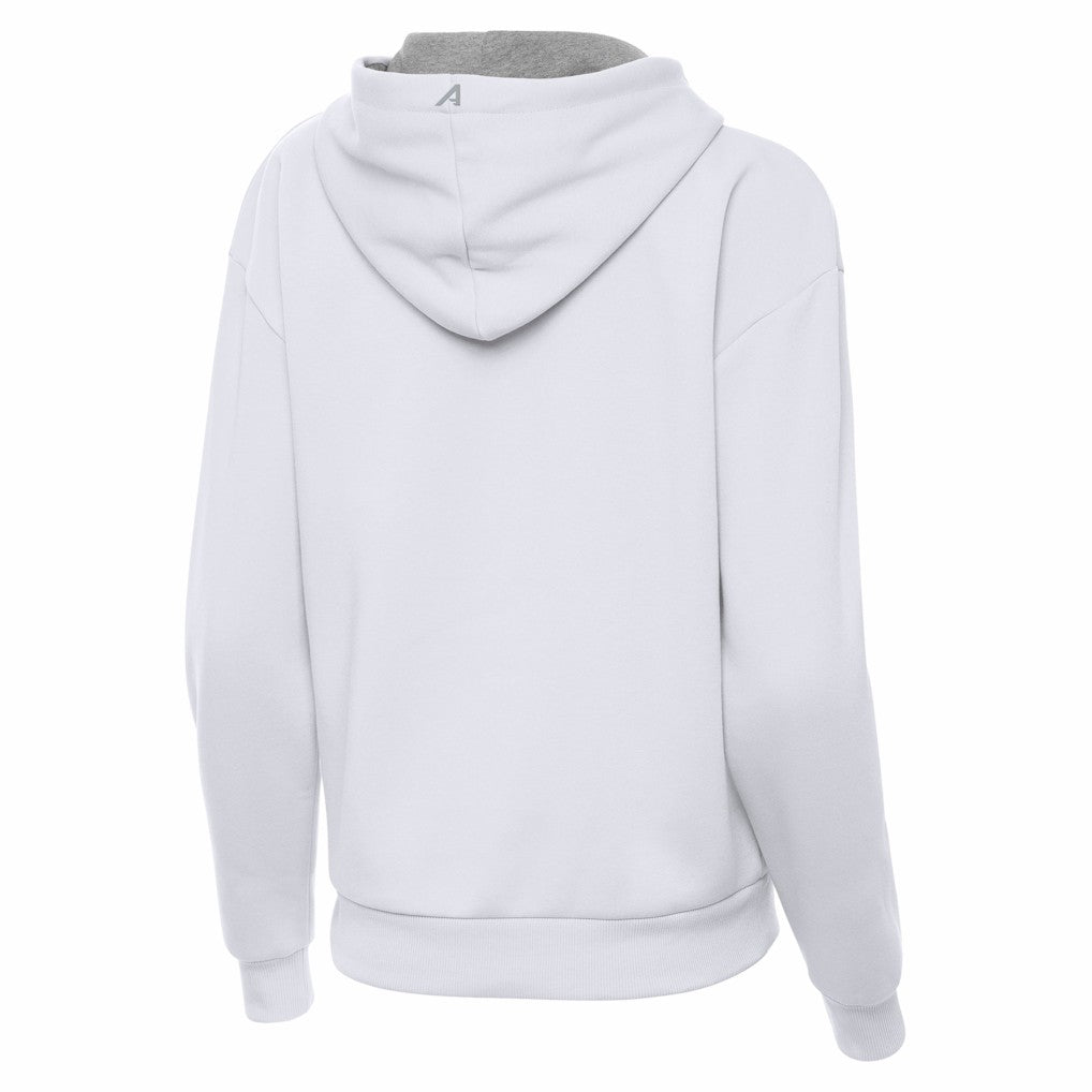 New England Patriots Antigua Women's Victory Pullover Hoodie White