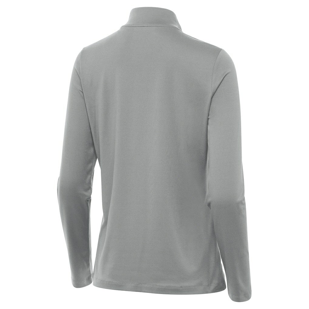 New York Giants Antigua Women's Reprocess Quarter-Zip Top Gray