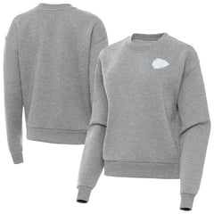 Kansas City Chiefs Antigua Women's Victory Crew Pullover Sweatshirt Heather Gray