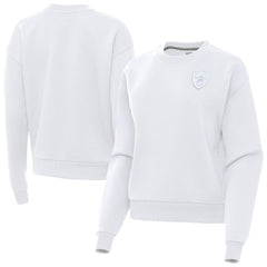 Las Vegas Raiders Antigua Women's Victory Crew Pullover Sweatshirt White
