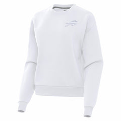 Buffalo Bills Antigua Women's Victory Crew Pullover Sweatshirt White