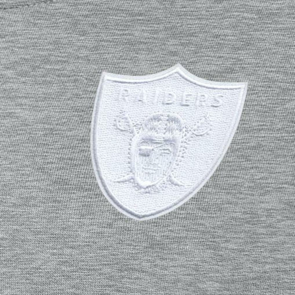Las Vegas Raiders Antigua Women's Victory Crew Pullover Sweatshirt Heather Gray