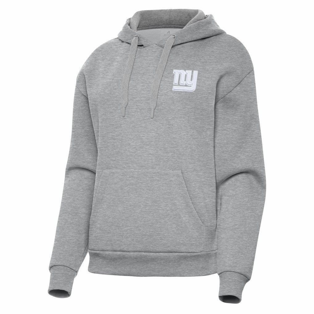 New York Giants Antigua Women's Victory Pullover Hoodie Heather Gray
