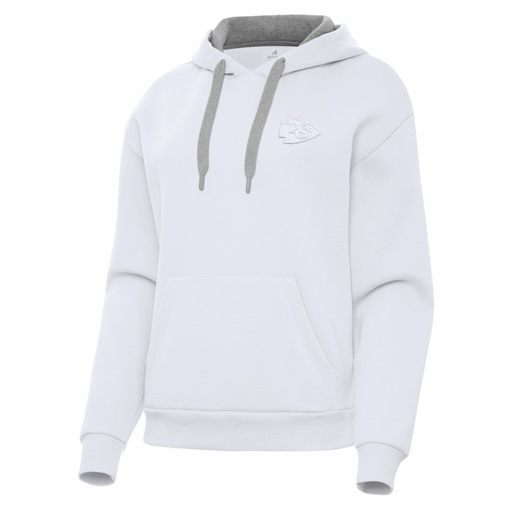 Kansas City Chiefs Antigua Women's Victory Pullover Hoodie White