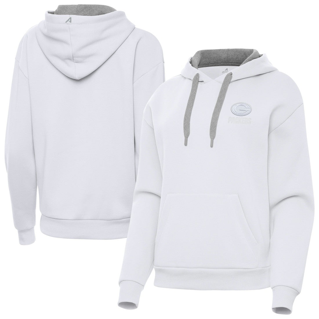 Green Bay Packers Antigua Women's Victory Pullover Hoodie White