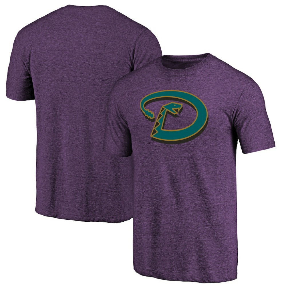 Arizona Diamondbacks Purple Cooperstown Official Logo Tri-Blend T-Shirt - MLB Lifestyle