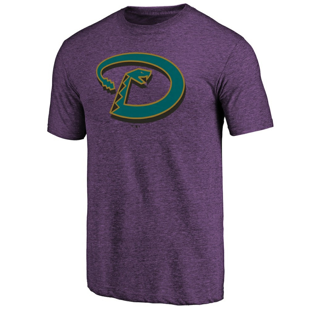 Arizona Diamondbacks Purple Cooperstown Official Logo Tri-Blend T-Shirt - MLB Lifestyle