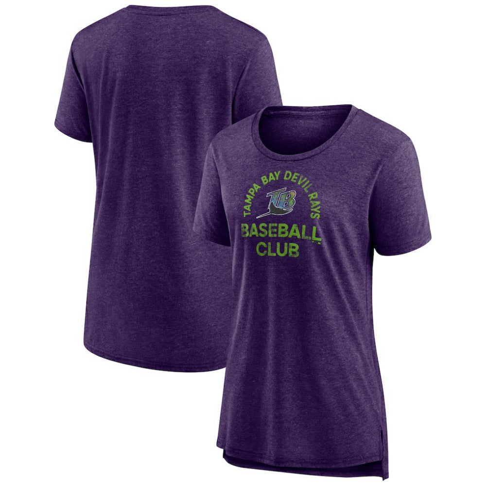 Tampa Bay Rays Women's Cooperstown Collection Selected First Tri-Blend T-Shirt - Purple - MLB Discount