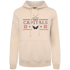 Washington Capitals Levelwear Podium Holiday Pullover Hoodie - Khaki - NHL 202390174