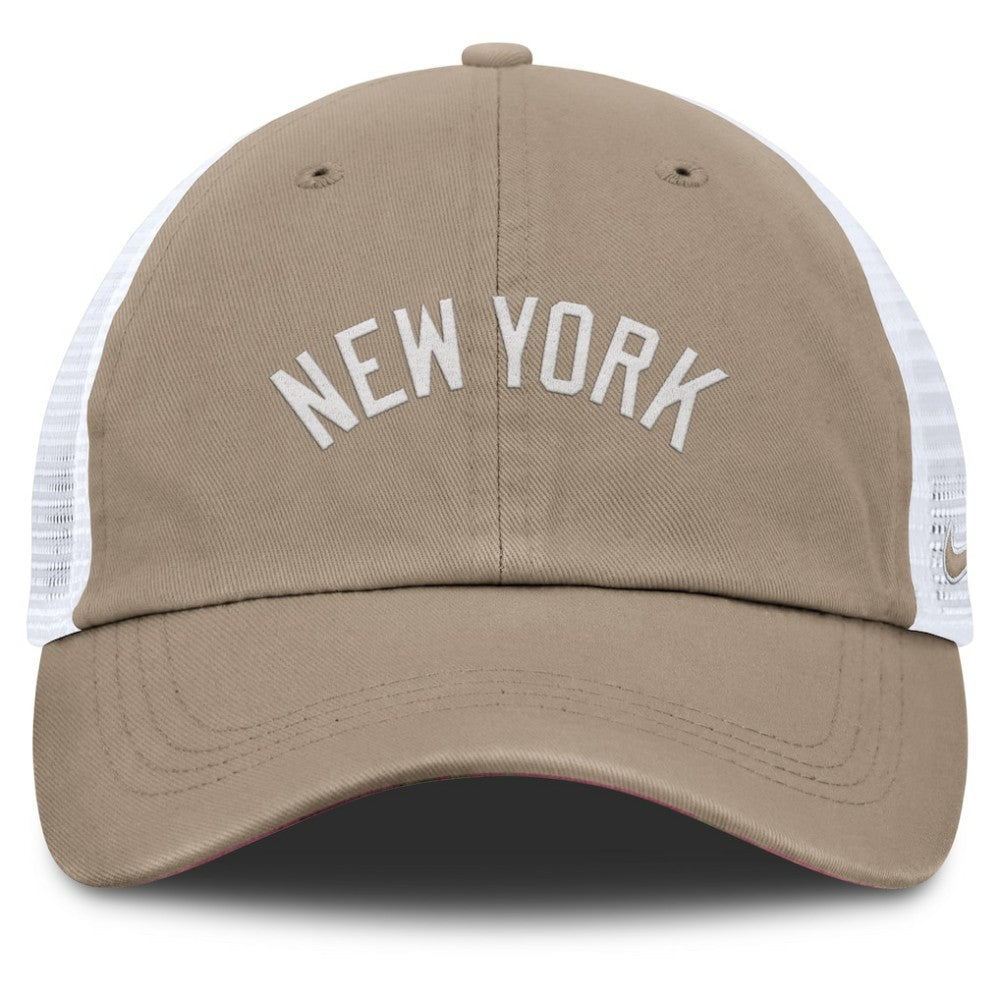 New York Yankees Nike Unisex Mother's Day Club Trucker Adjustable Hat - Khaki/White - Nike Online
