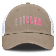 Chicago Cubs Nike Unisex Mother's Day Club Trucker Adjustable Hat - Khaki/White - Nike Discount