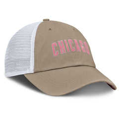 Chicago Cubs Nike Unisex Mother's Day Club Trucker Adjustable Hat - Khaki/White - Nike Discount