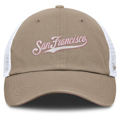 San Francisco Giants Nike Unisex Mother's Day Club Trucker Adjustable Hat - Khaki/White - Nike on Sale