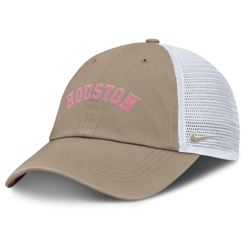 Houston Astros Nike Unisex Mother's Day Club Trucker Adjustable Hat - Khaki/White - Nike Sale