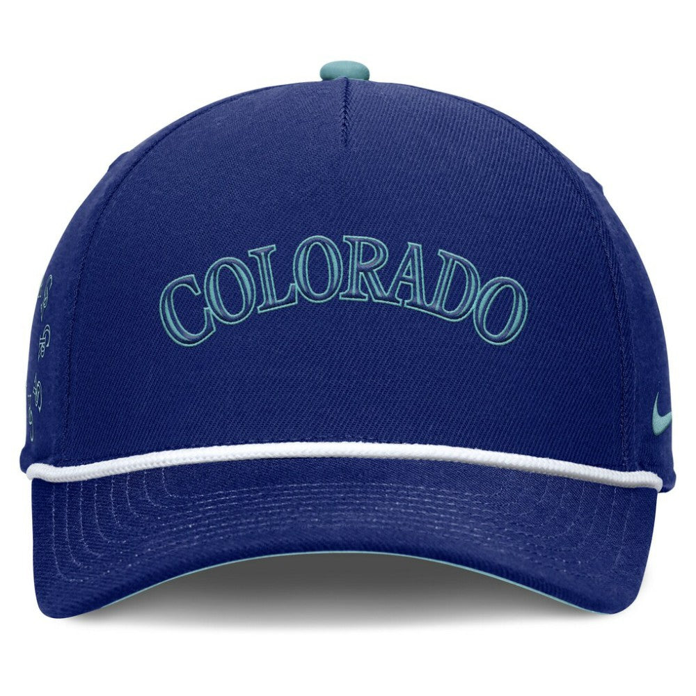 Colorado Rockies Nike Father's Day Rise Adjustable Hat - Royal - Nike Lifestyle