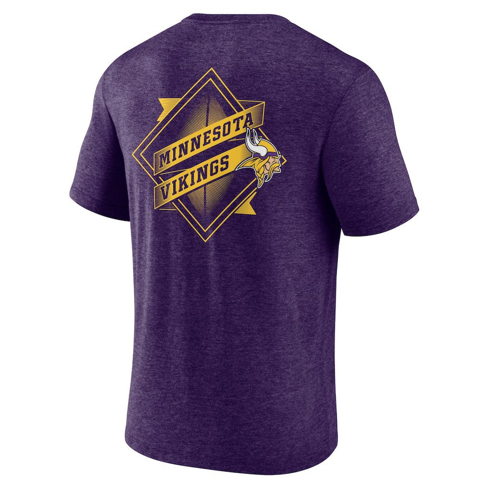 Minnesota Vikings Purple Diamond Scroll Tri-Blend T-Shirt