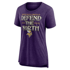 Minnesota Vikings Women's Hometown First Down Tri-Blend T-Shirt Purple