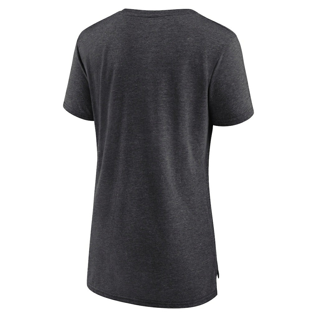 Nike Las Vegas Raiders Women's Vintage Graphic Tri-Blend Scoop Neck T-Shirt Charcoal
