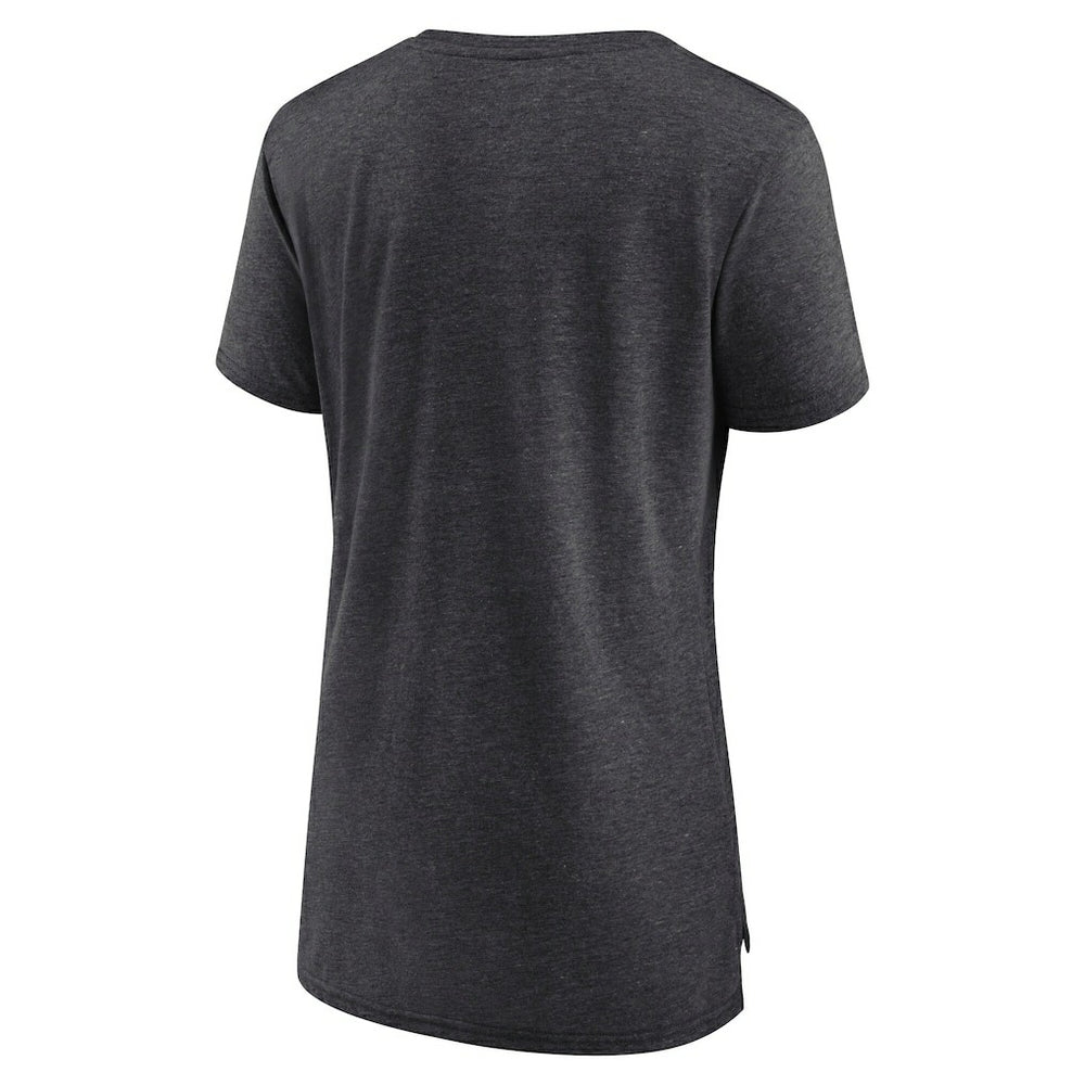 Nike Las Vegas Raiders Women's Vintage Graphic Tri-Blend Scoop Neck T-Shirt Charcoal