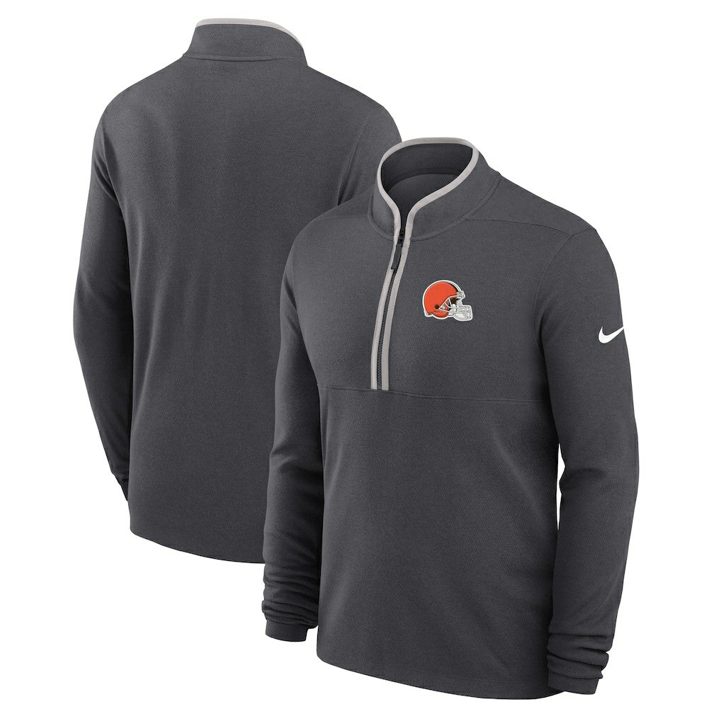 Nike Cleveland Browns Lightweight Victory Dri-FIT Half-Zip Pullover Anthracite