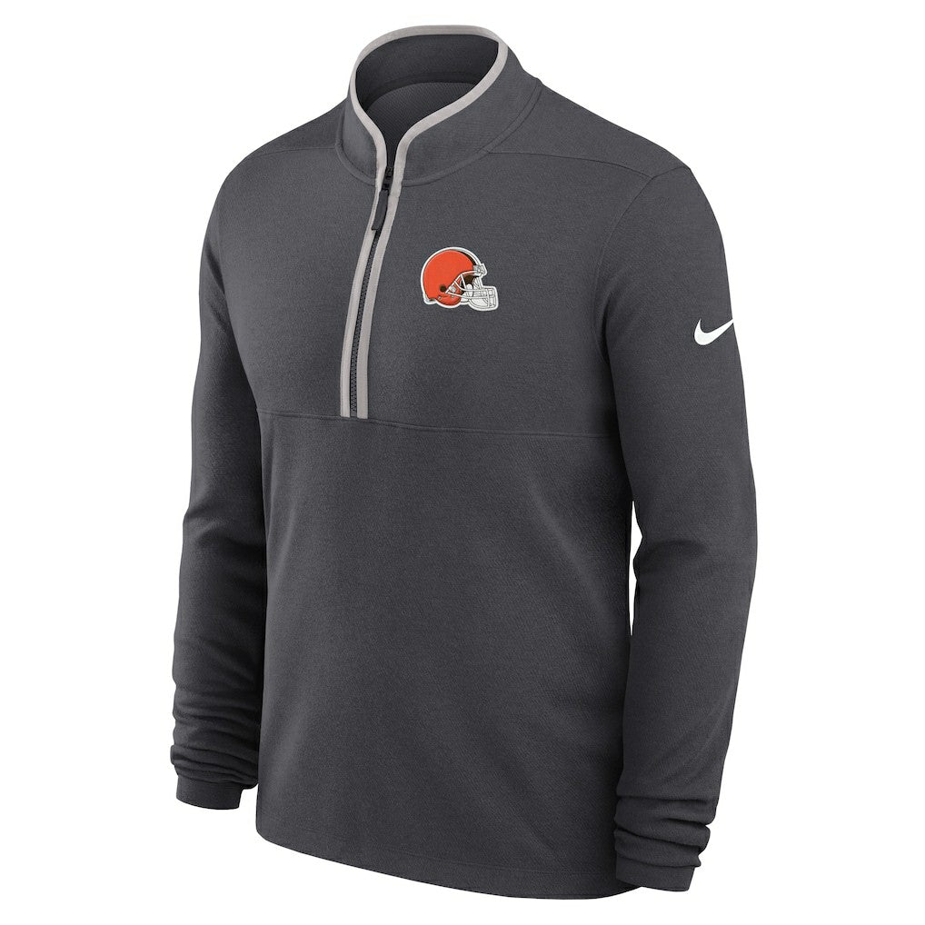 Nike Cleveland Browns Lightweight Victory Dri-FIT Half-Zip Pullover Anthracite