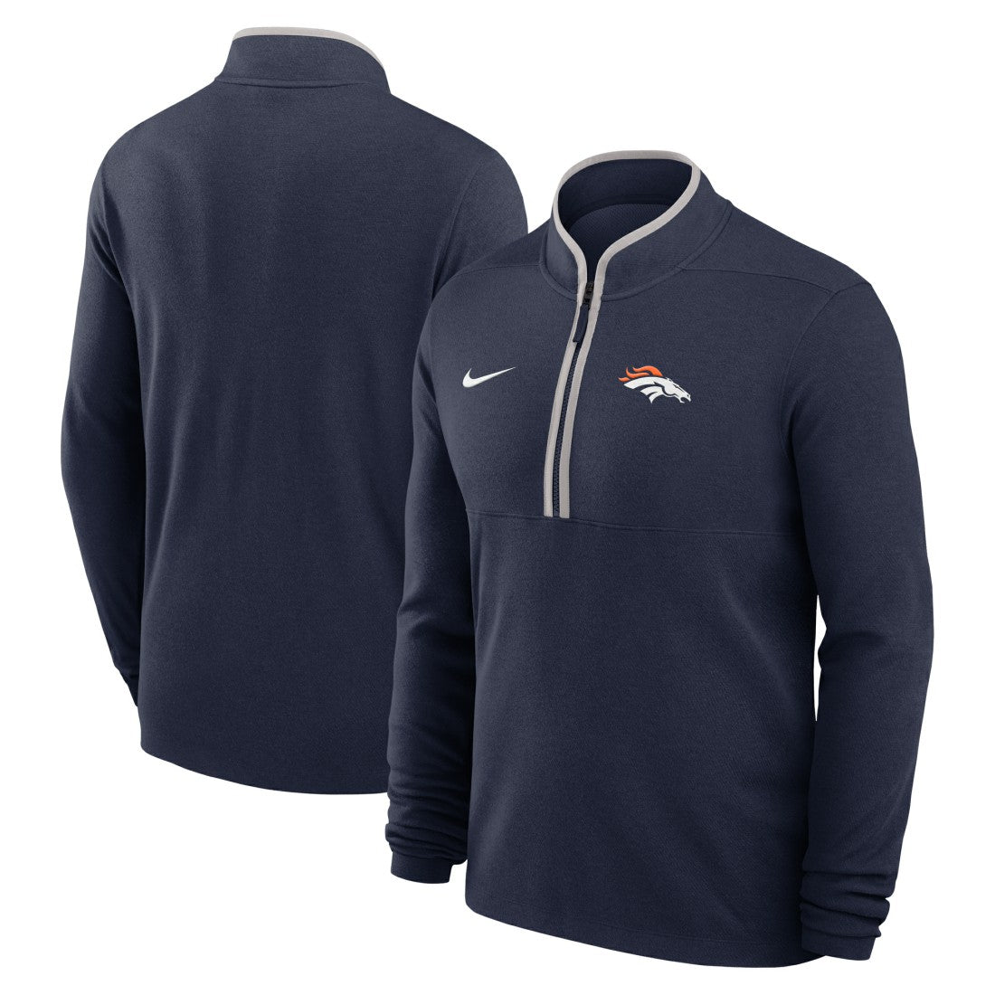 Nike Denver Broncos Lightweight Victory Dri-FIT Half-Zip Pullover Navy