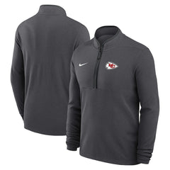 Nike Kansas City Chiefs Lightweight Victory Dri-FIT Half-Zip Pullover Anthracite