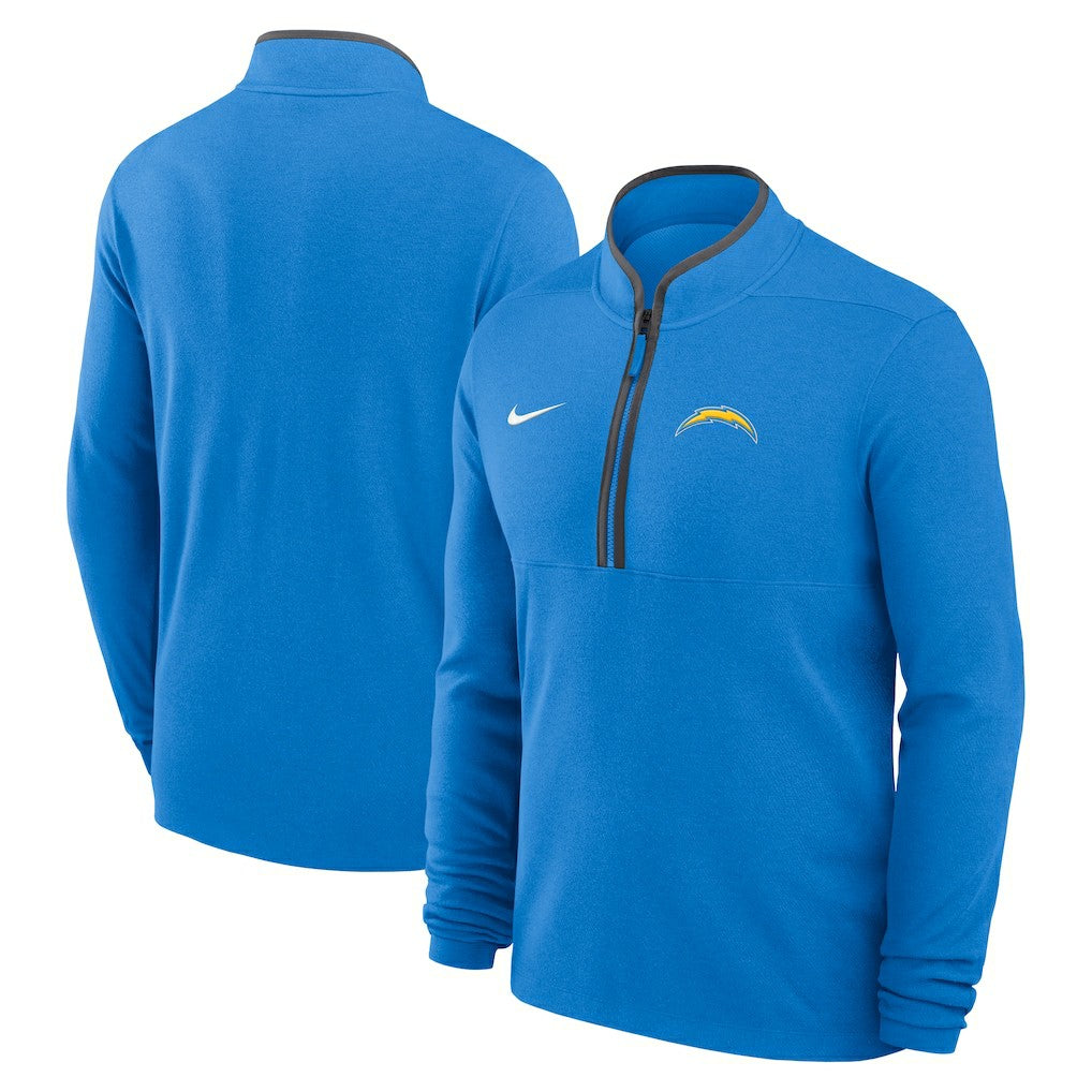 Nike Los Angeles Chargers Lightweight Victory Dri-FIT Half-Zip Pullover Powder Blue