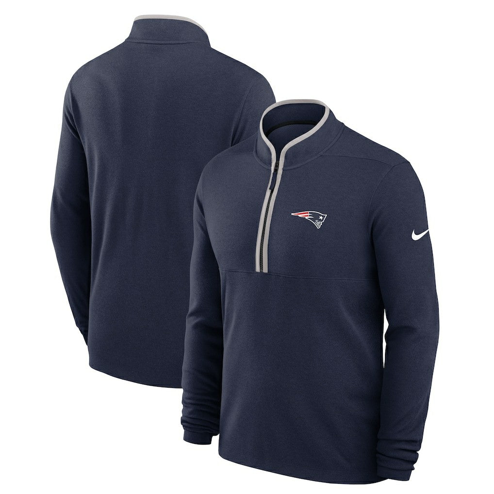 Nike New England Patriots Lightweight Victory Dri-FIT Half-Zip Pullover Navy