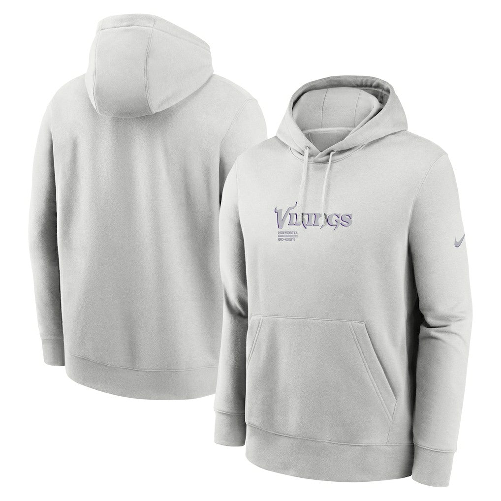 Nike Minnesota Vikings Edge Pack French Terry Club Pullover Hoodie Gray