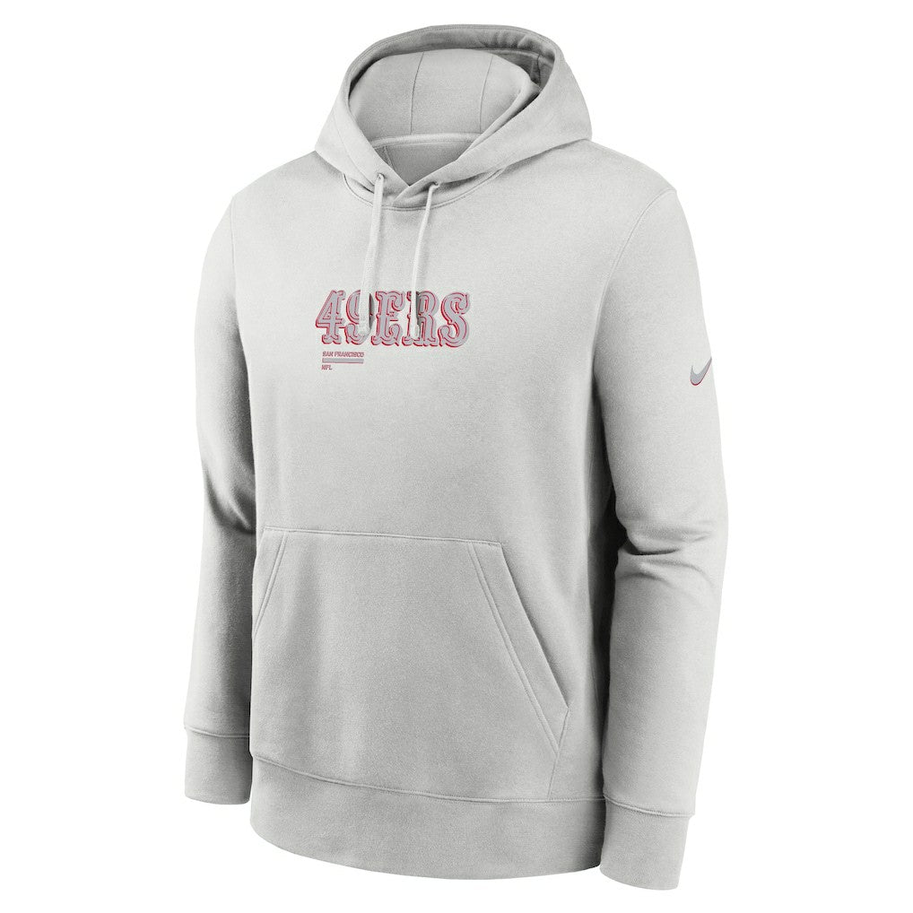 Nike San Francisco 49ers Edge Pack French Terry Club Pullover Hoodie Gray
