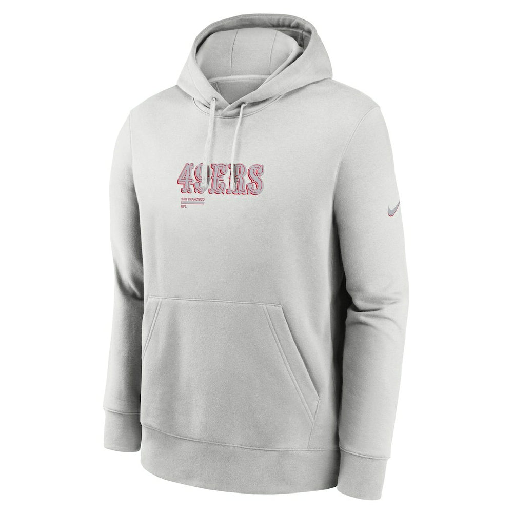 Nike San Francisco 49ers Edge Pack French Terry Club Pullover Hoodie Gray