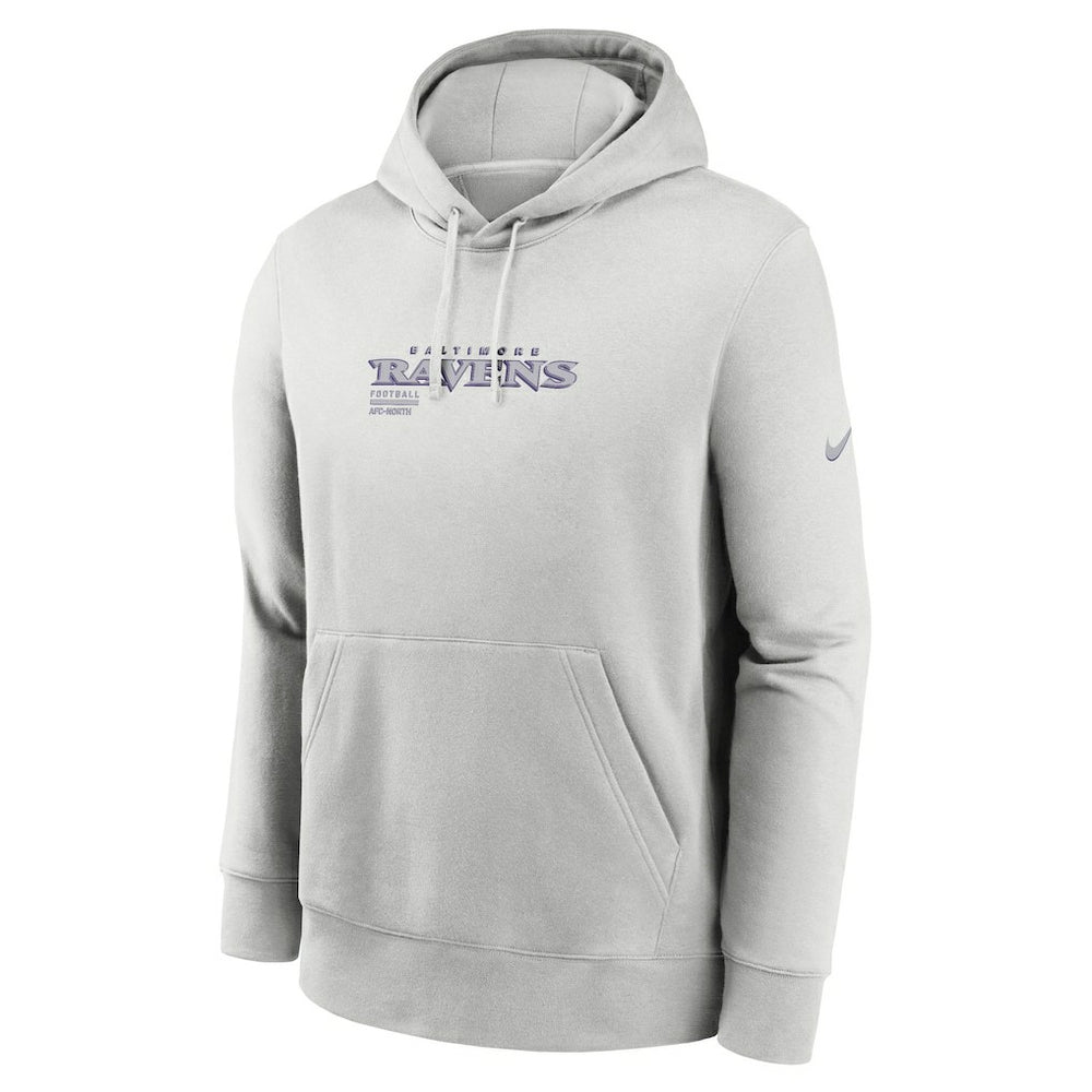 Nike Baltimore Ravens Edge Pack French Terry Club Pullover Hoodie Gray