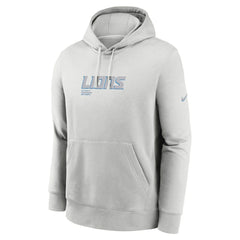 Nike Detroit Lions Edge Pack French Terry Club Pullover Hoodie Gray