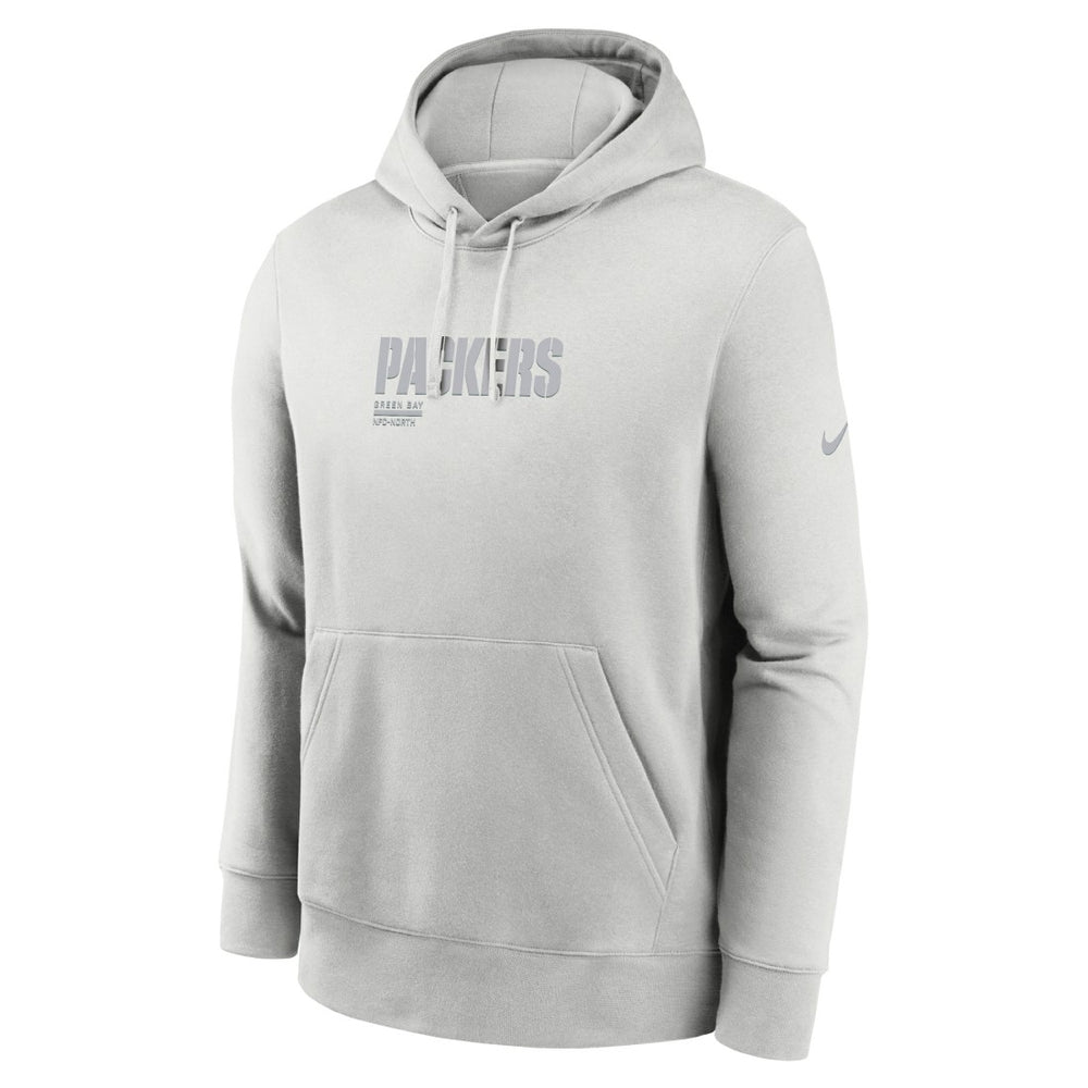 Nike Green Bay Packers Edge Pack French Terry Club Pullover Hoodie Gray