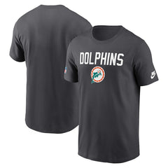 Nike Miami Dolphins Alt Pack Onside Conversion Performance T-Shirt Anthracite