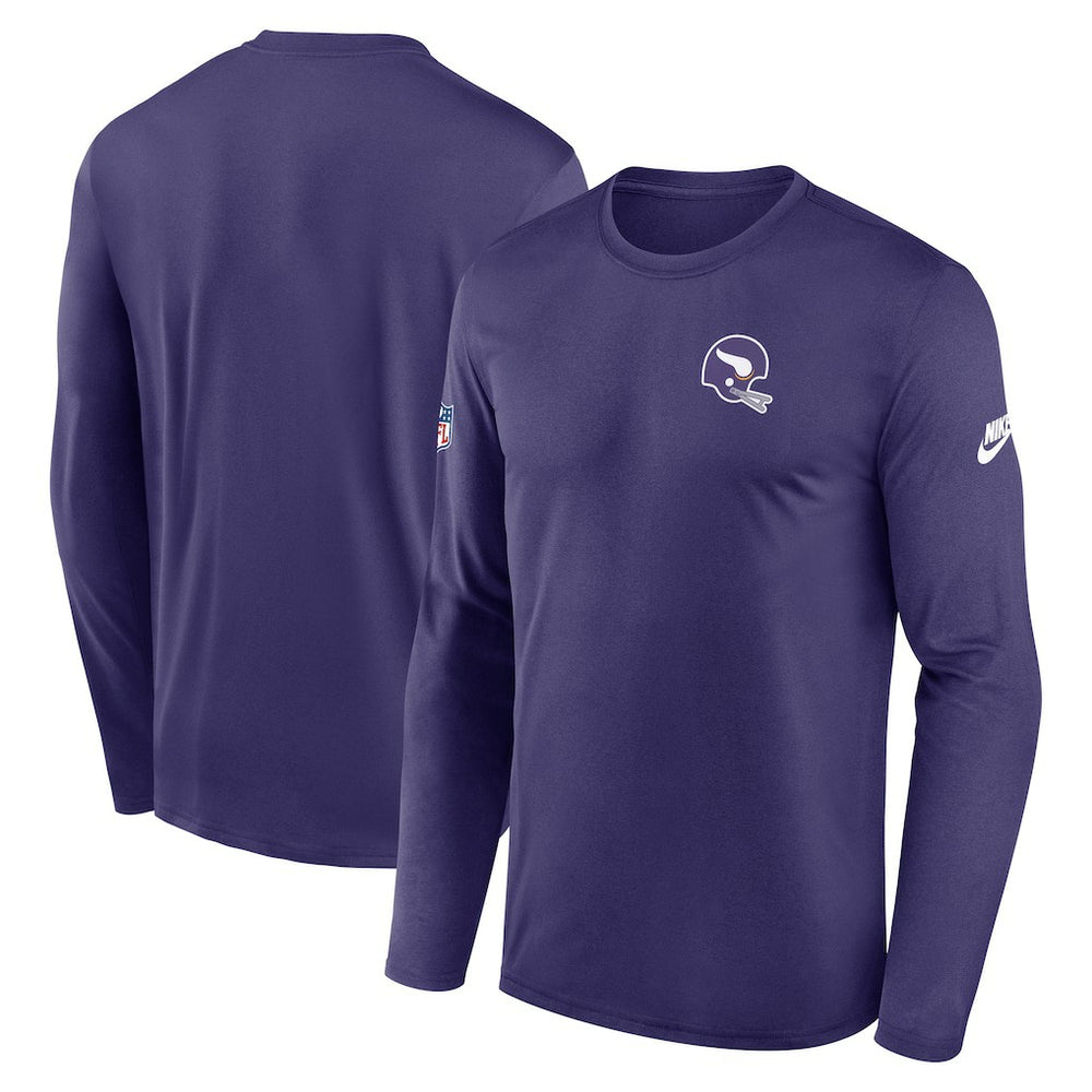 Nike Minnesota Vikings Legend Small Logo Dri-FIT Long Sleeve T-Shirt Purple