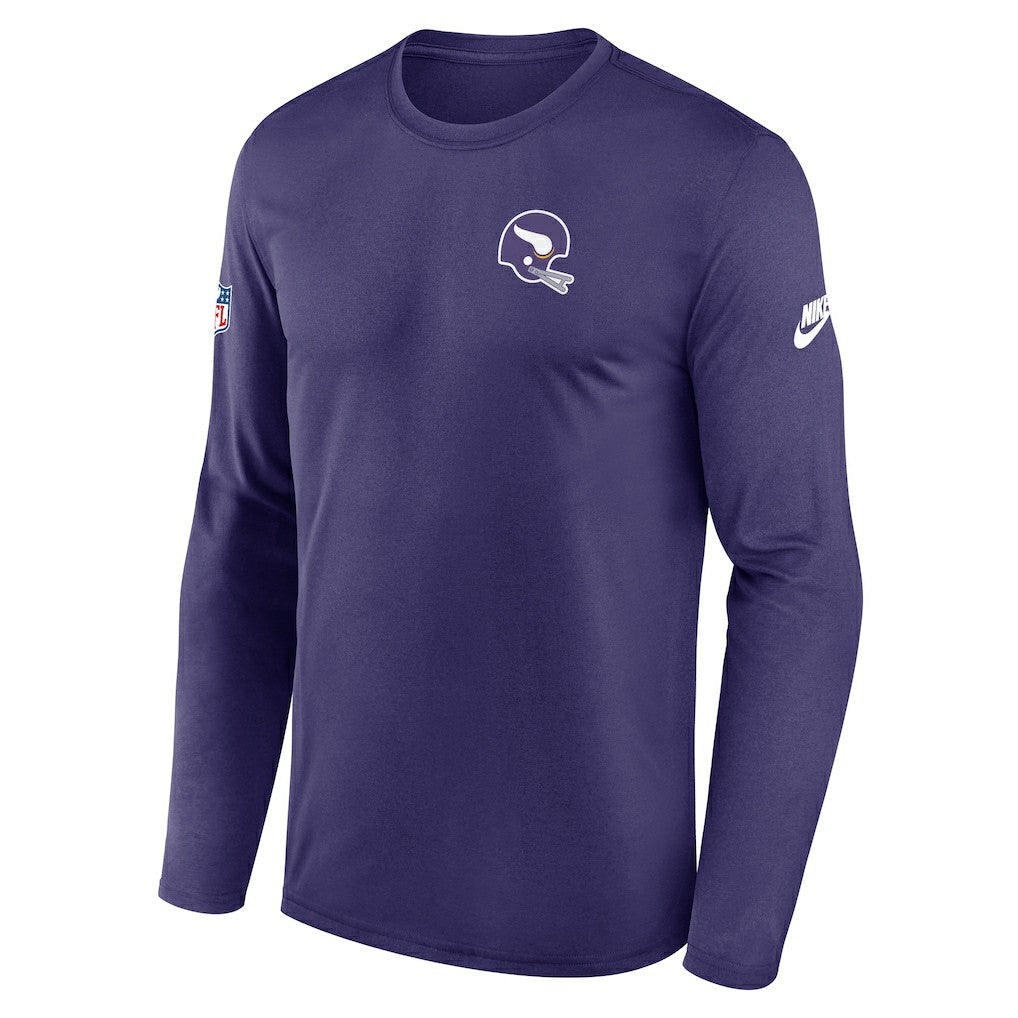 Nike Minnesota Vikings Legend Small Logo Dri-FIT Long Sleeve T-Shirt Purple
